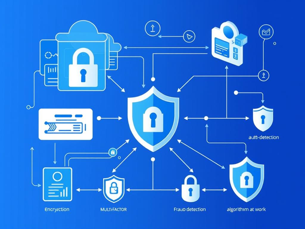 Sistem keamanan pembayaran digital dengan enkripsi data dan otentikasi