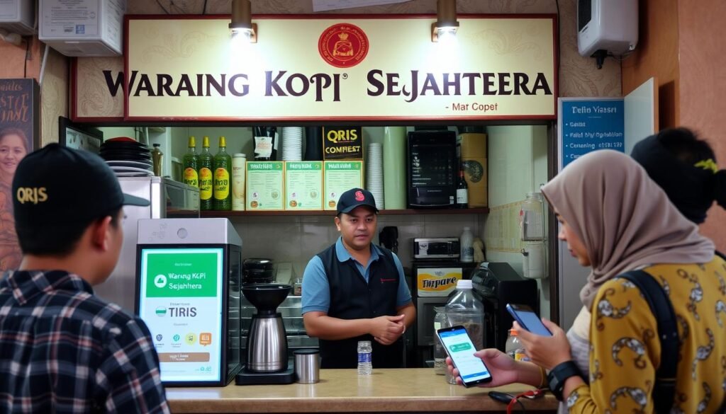 Studi kasus Warung Kopi Sejahtera yang sukses mengimplementasikan pembayaran digital